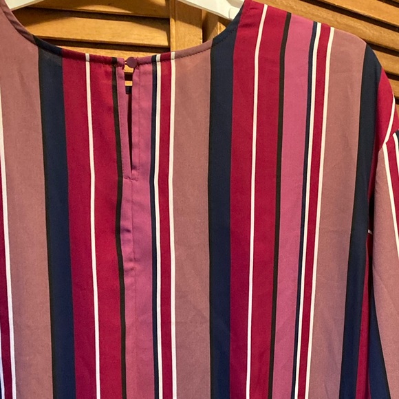 Worthington Colorful Striped Top with Bell Sleeves - Picture 11 of 16